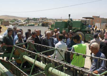 مانور برداشت غلات در استان همدان برگزار شد