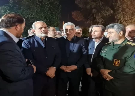 حضور وزیر کشور در محل آتش سوزی کمپ ترک اعتیاد لنگرود